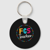 T-shirt FCS-leraar - verkiesbare leraar - FACS-ler Sleutelhanger (Achterkant)
