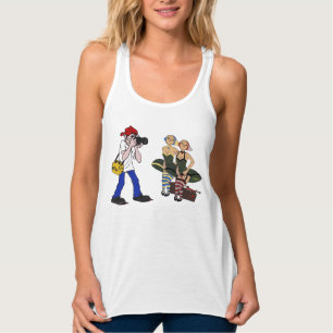T-shirt femme sans manche bécassine