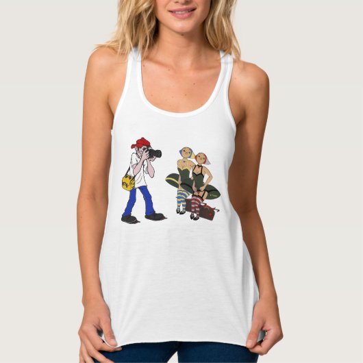 T-shirt femme sans manche bécassine (Voorkant)