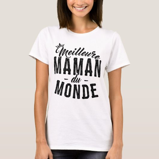 T-shirt Fete des Meres - Beste mama uit de wereld (Voorkant)