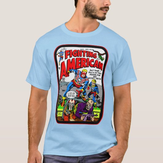T-shirt 'Fighting American' jaren 50 (Voorkant)