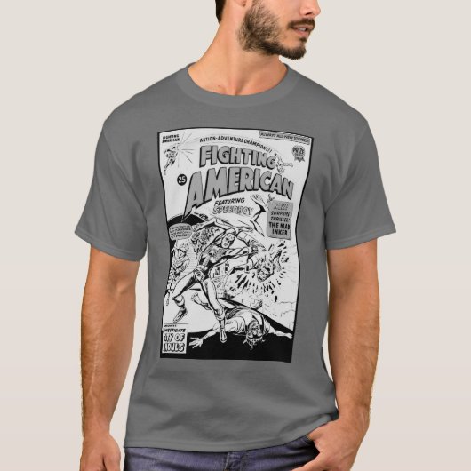 T-shirt 'Fighting American' jaren 50 (Voorkant)