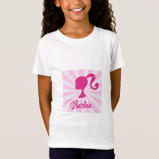 T-shirt Fille Barbie Silhouette Roos – Stijl (Voorkant)