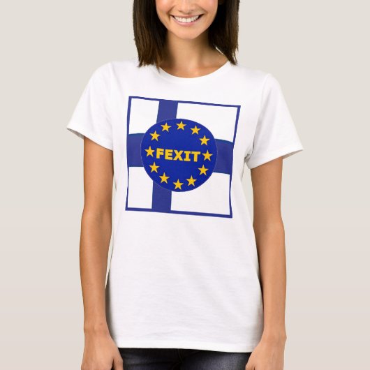 T-Shirt Finland Vlag EU-vlag (Voorkant)