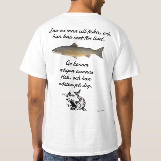 T-shirt — Fiske (Achterkant)