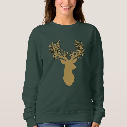 T-Shirt Floral Antlers (Voorkant)