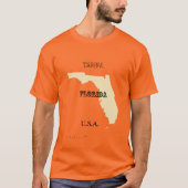 T-shirt - Florida Map met City (Voorkant)
