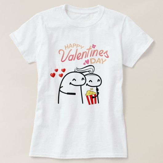 T-shirt Flork meme happy valentine's day (Design voorkant)