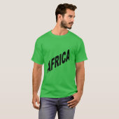 T-shirt foncé vert trèfle AFRIKA (Voorkant volledig)