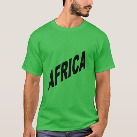 T-shirt foncé vert trèfle AFRIKA (Voorkant)