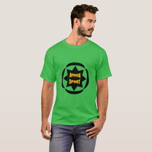 T-shirt foncé vert trèfle SOLEIL AFRICA SPORT (Voorkant volledig)