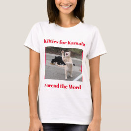 T-shirt:, foto: Katten voor Kamala T-shirt
