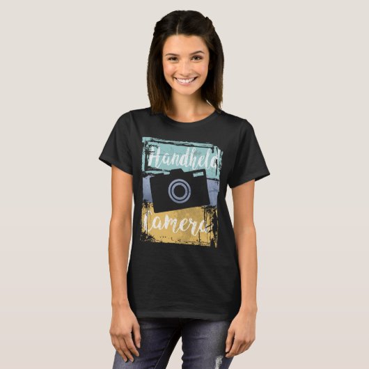 T-shirt fotograaf -  camera met retro (Voorkant volledig)