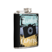 T-shirt fotograaf -  camera met retro heupfles (Rechts)