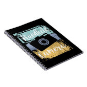 T-shirt fotograaf - camera met retro notitieboek (Rechterzijde)