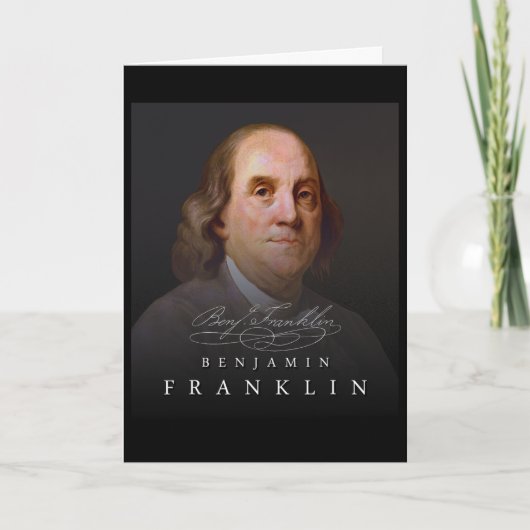 T-shirt 'Founding Father Ben Benjamin Franklin 4 j Kaart (Voorkant)