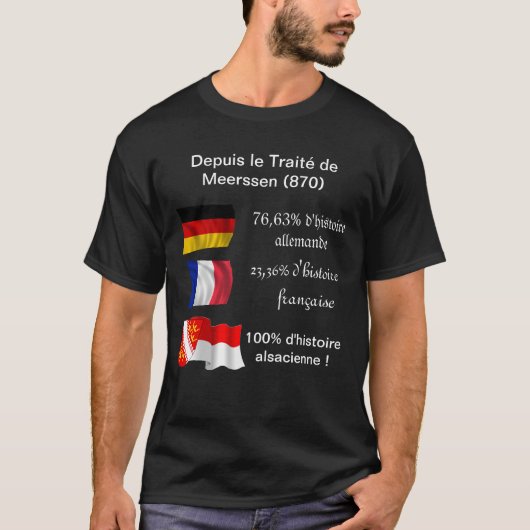 T-Shirt Franco-Duitser-Alsacien (zwarte kleur) (Voorkant)
