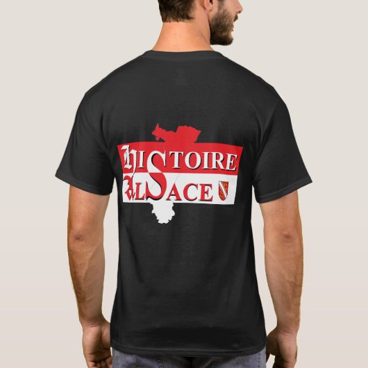T-Shirt Franco-Duitser-Alsacien (zwarte kleur) (Achterkant)