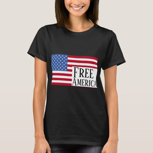 T-shirt 'Free Amerika' (Voorkant)