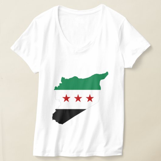 T shirt - Free Syria kaart (Laagn)