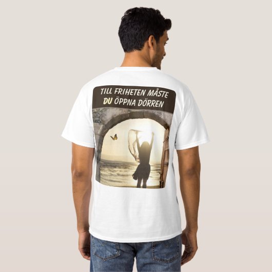 T-shirt — Frihetens dörr (Achterkant volledig)