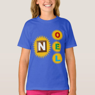 T-shirt fundamenteel blauw koninklijk KERSTMIS ZON