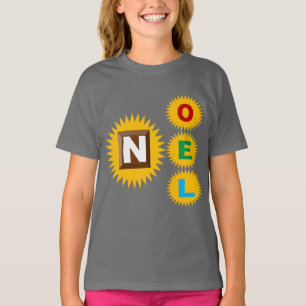T-shirt fundamenteel grijs gerookt KERSTMIS ZON