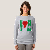 T-shirt fundamenteel grijs voor vrouwen KERSTMIS (Voorkant volledig)