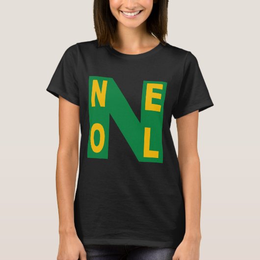 T-shirt fundamenteel zwarte Design KERSTMIS (Voorkant)