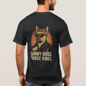 T-Shirt Funny Dog Fierce Vibes (Achterkant)