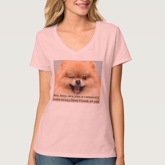 T-shirt Funny Dog Print - Hé jongen (Voorkant)