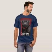 T-shirt Funny Dog Print - Ik ben niet kort (Voorkant volledig)