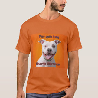 T-Shirt Funny Dog Print Uw glimlach is mijn favori