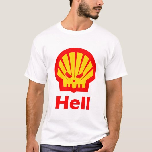 T-shirt Funny Logo Sell Hell (Voorkant)