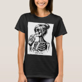 T-SHIRT FUNNY MAMAN SKELET (Voorkant)