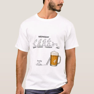 T-shirt Funny Workweek Evolution Beer
