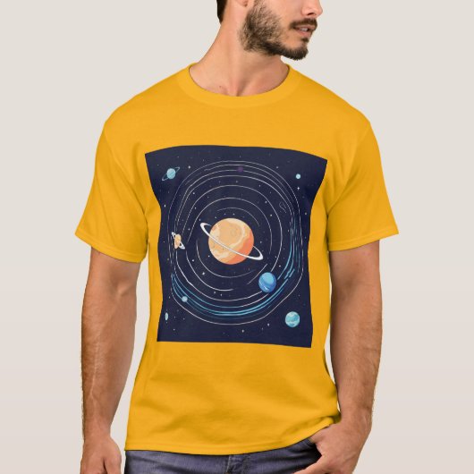 T-Shirt Galactic Wanderer: Ontdek het universum in (Voorkant)