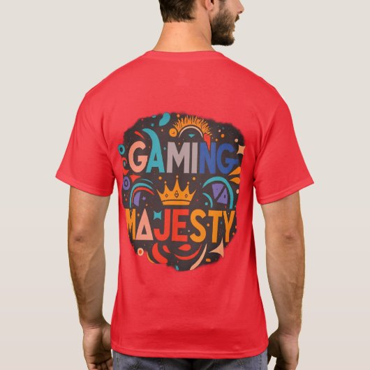 T-Shirt Gaming Majesty stijl ontwerp (Achterkant)