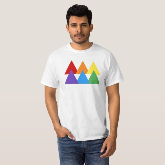 T-shirt Gay Pride Triangle (Voorkant volledig)