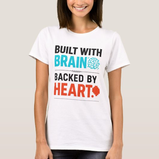 T-shirt 'Gebouwd met Brein' (Voorkant)