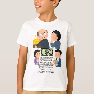 T-shirt, geen geld geen relatie,geen vrienden,geen t-shirt