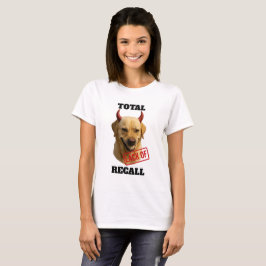 T-shirt 'GEHEUGENVERLIES' met gele Labrador