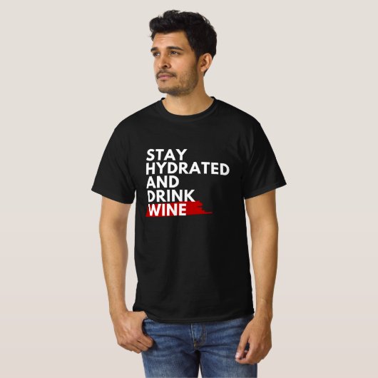 T-Shirt, gehydrateerd en drink T-shirt (Voorkant volledig)