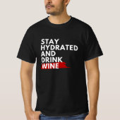 T-Shirt, gehydrateerd en drink T-shirt (Voorkant)