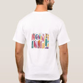 T-shirt gekenmerkt als "In-connive-able" (Achterkant)