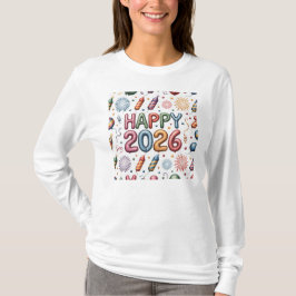 T-shirt-gelukkig nieuwjaar 2026 bijpassende famili t-shirt