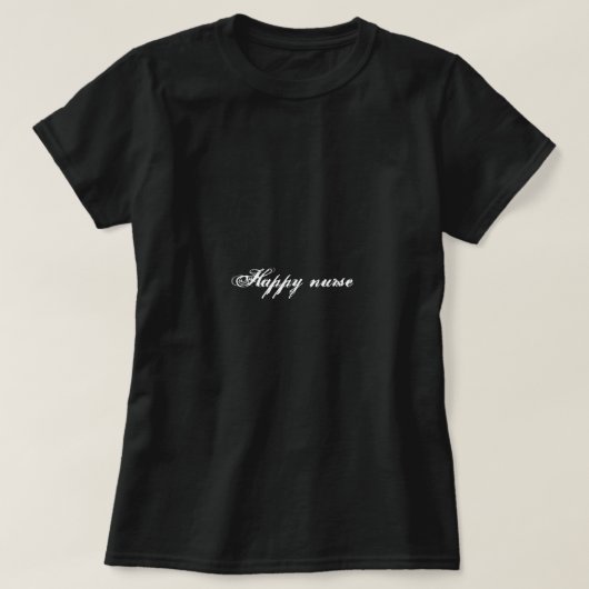 T-shirt gelukkige verpleegster (Design voorkant)
