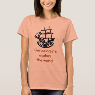 t-shirt - Genalogisten verkennen de wereld