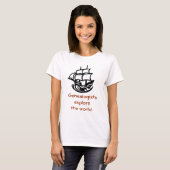T-shirt - Genealogisten verkennen de wereld (Voorkant volledig)