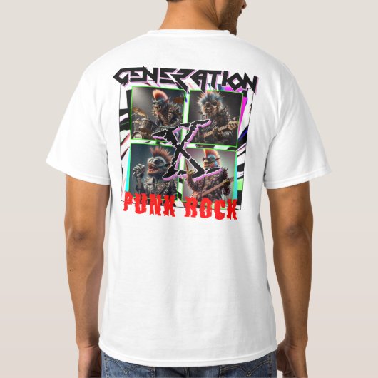 T-SHIRT GENERATIE X PUNK ROCK (Achterkant)